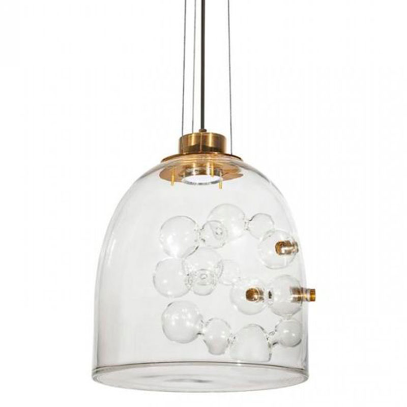 Подвесной светильник Lamps Inside Bubbles side bell Золотой Прозрачный в Сочи | Loft Concept 