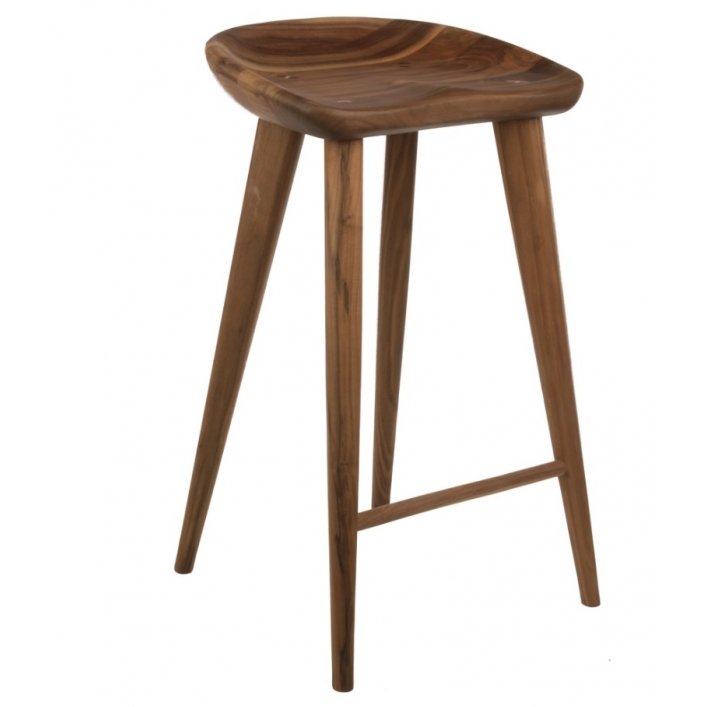 Барный стул Craig Bassam Tractor Counter Stool Белый дуб Орех в Сочи | Loft Concept 