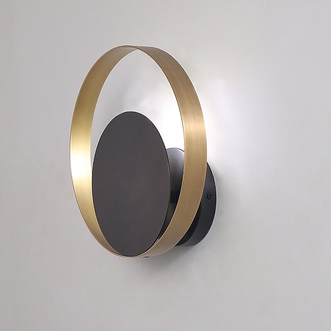 Бра VeniceM CIRCLE WALL LAMP Латунь Черный в Сочи | Loft Concept 