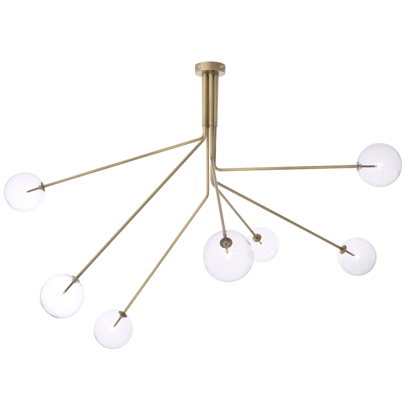 Люстра Eichholtz Chandelier Topaz Brass Латунь Прозрачный в Сочи | Loft Concept 