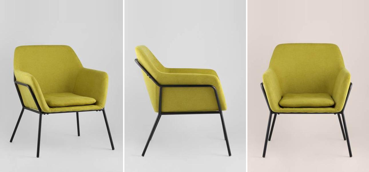 Кресло Branwen цвет горчичный - фото №1