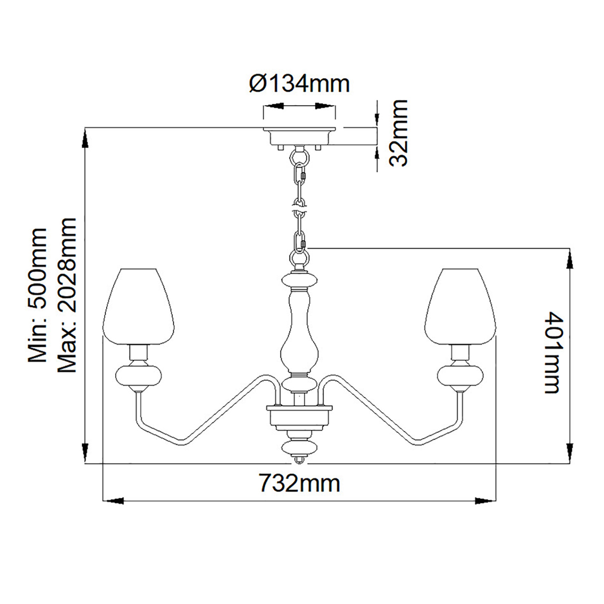  Люстра с 5-ю стеклянными плафонами в форме бокалов и угловыми кронштейнами Elstead Lighting в Сочи