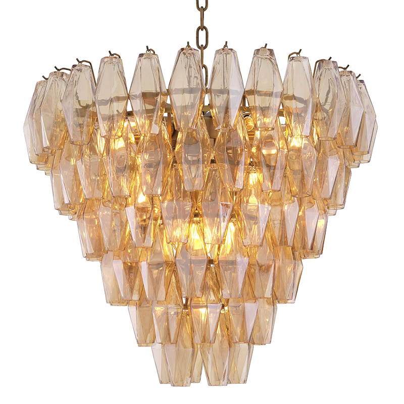 Люстра Eichholtz Chandelier Benini S Amber Янтарный Латунь в Сочи | Loft Concept 