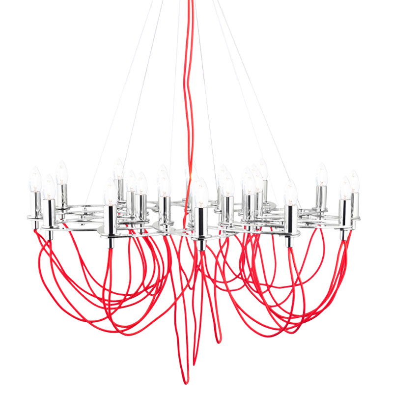 Люстра Lorkcan Красный Серебряный в Сочи | Loft Concept 