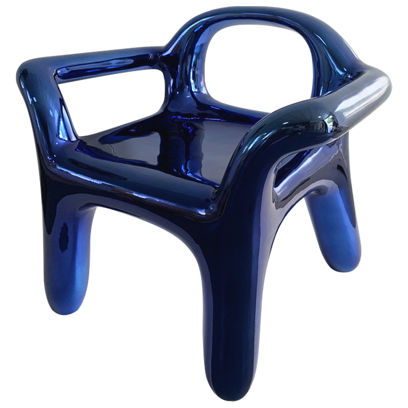 Кресло Deep Blue Metallica Shine Armchair Синий в Сочи | Loft Concept 