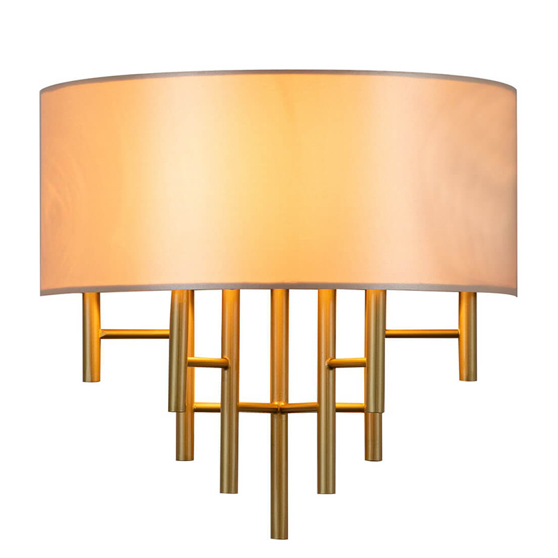 Бра Oswell Lampshade Wall Lamp Латунь Бежевый в Сочи | Loft Concept 