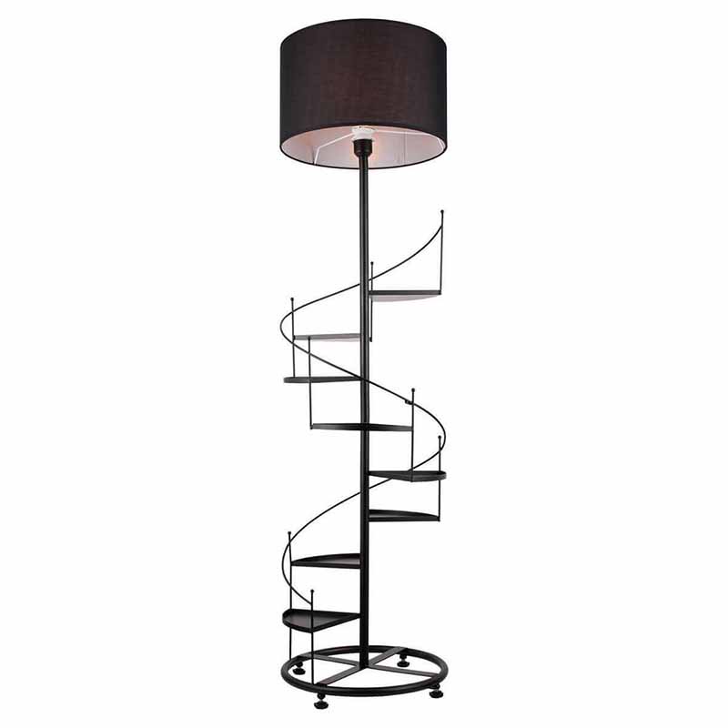 Торшер Spiral Staircase Floor Lamp Black Черный в Сочи | Loft Concept 