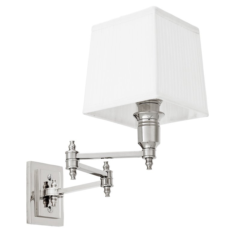 Бра Wall Lamp Lexington Swing Nickel+White Никель Белый в Сочи | Loft Concept 