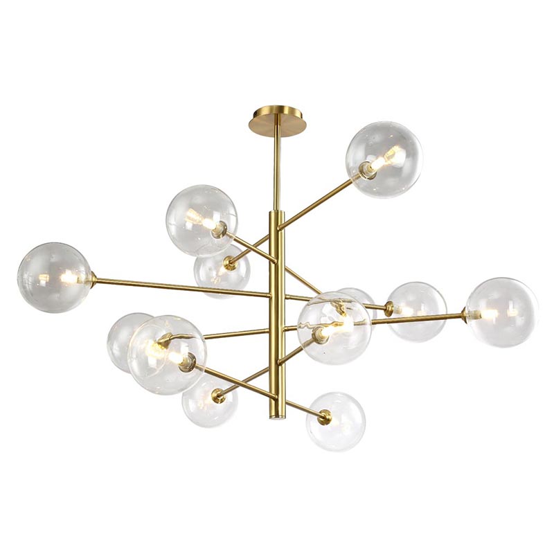 Люстра Gallotti & Radice Chandelier Gold 12 Глянцевое золото в Сочи | Loft Concept 