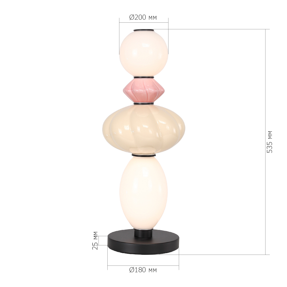 Настольная лампа с фигурными керамическими элементами Fragrant Light в Сочи