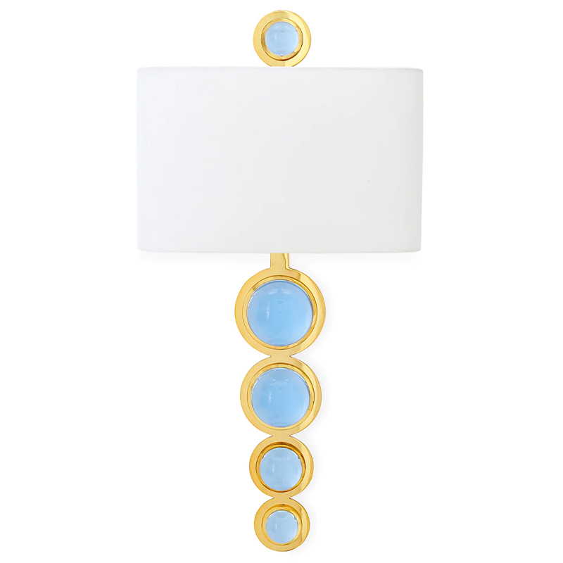 Бра GLOBO SCONCE Jonathan Adler Белый Голубой Золотой в Сочи | Loft Concept 