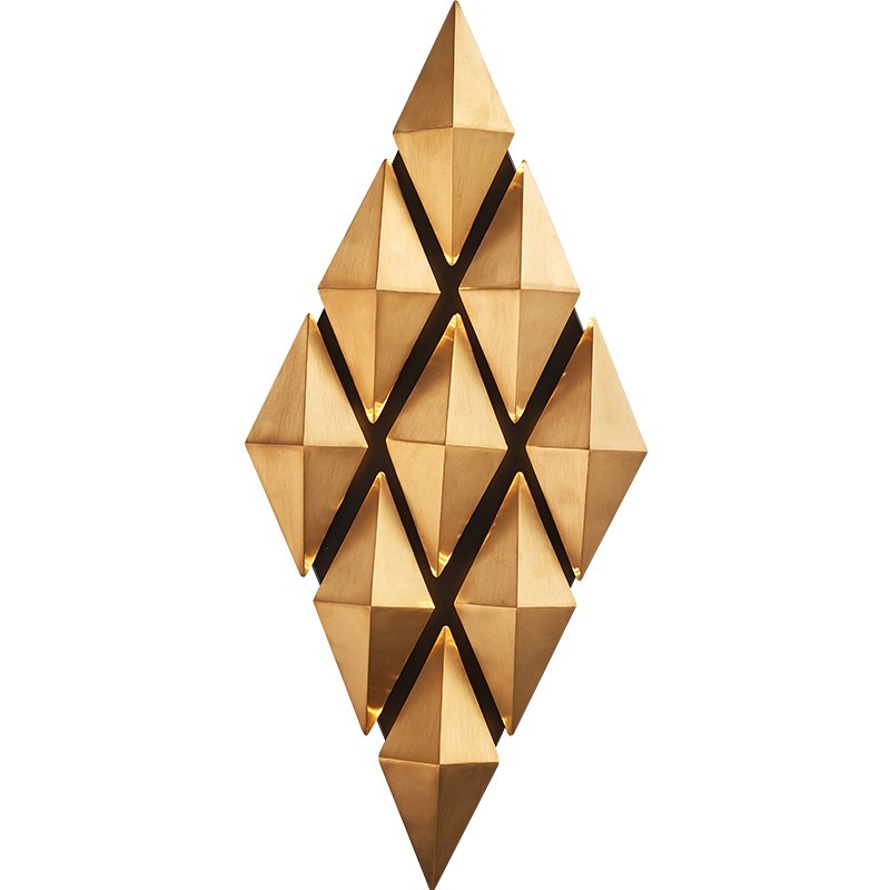 Бра Honeycomb Gold lozenges Wall Lamp Золотой в Сочи | Loft Concept 