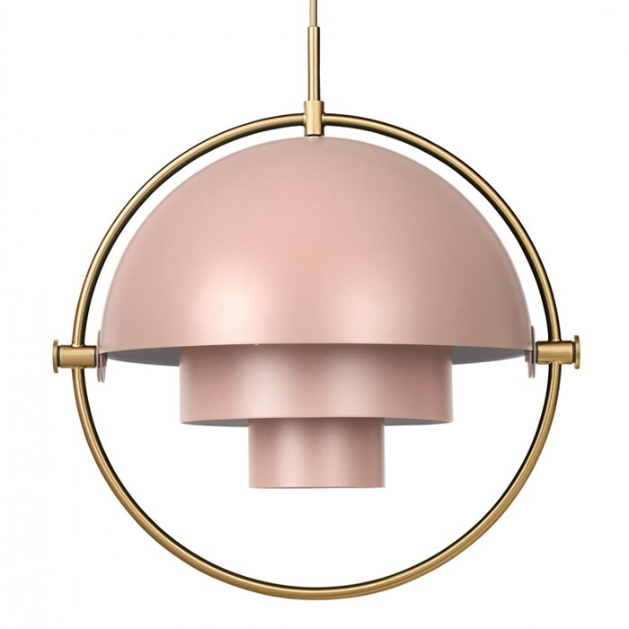 Люстра Louis Weisdorff Gubi Multi-lite Pendant Pink Латунь Дымчатая Роза в Сочи | Loft Concept 