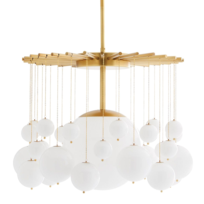 Люстра Arteriors MIRA CHANDELIER Золотой Белый в Сочи | Loft Concept 