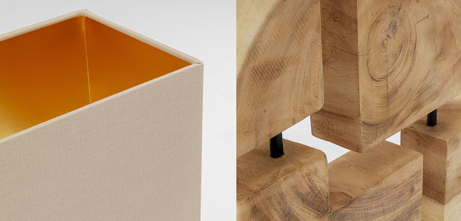 Настольная лампа Saw Cut Acacia - фото