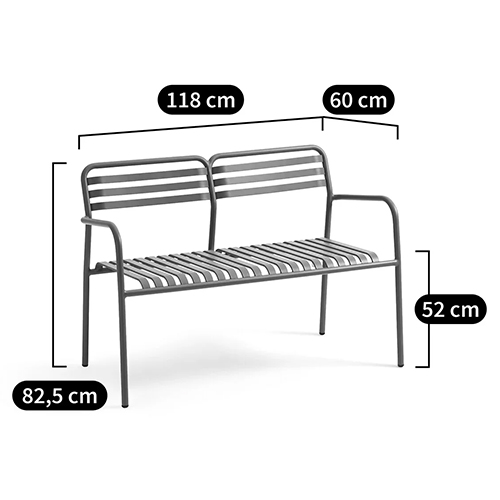 Скамья из алюминия Mack Metal Bench Green в Сочи