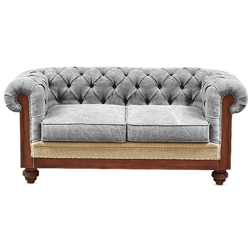 Диван Deconstructed Chesterfield Sofa double Gray Коричневый Бежево-серый Серый в Сочи | Loft Concept 