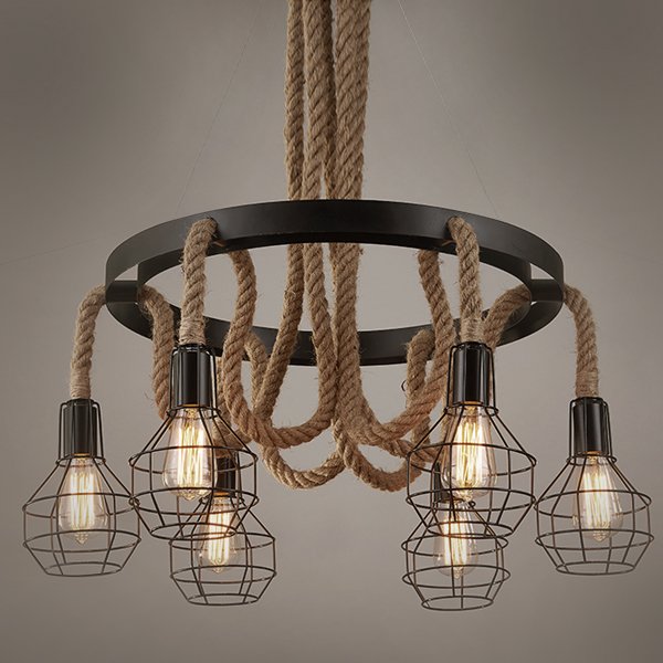 Люстра Loft Rope Chandelier cage VI  в Сочи | Loft Concept 