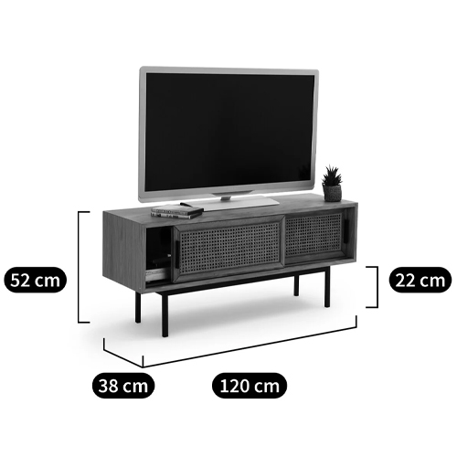 ТВ-тумба из дуба и плетеного ротанга Wicker Chasey TV Stand в Сочи