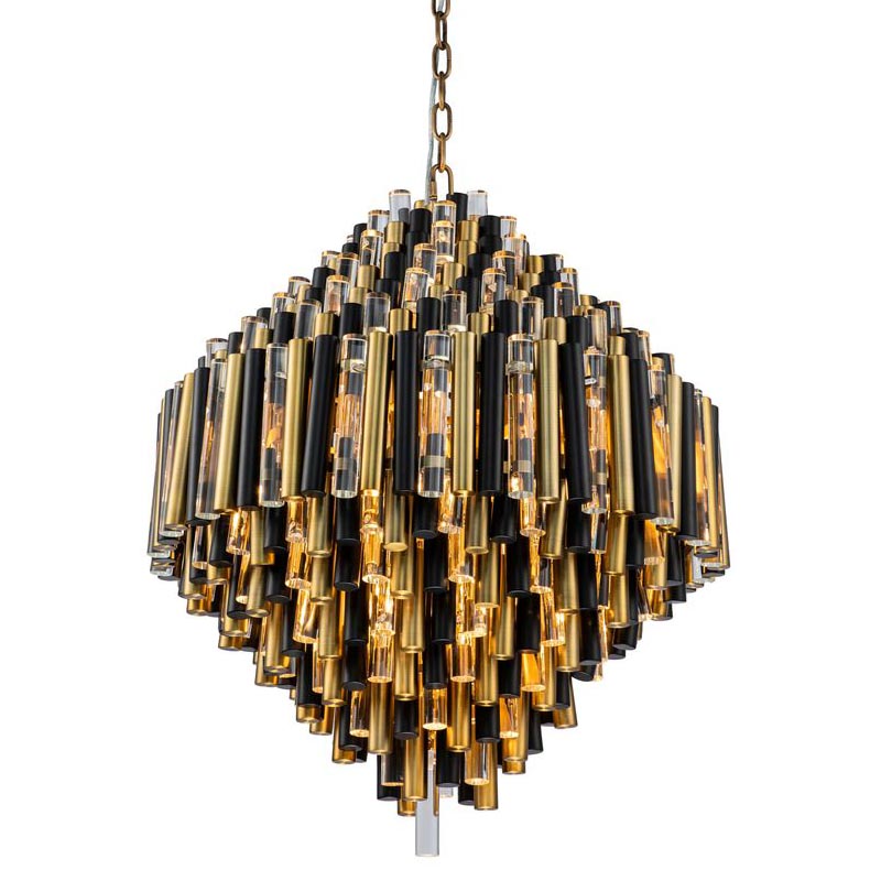 Люстра Black Brass Symphony Chandelier Черный Латунь Прозрачный (Transparent) в Сочи | Loft Concept 