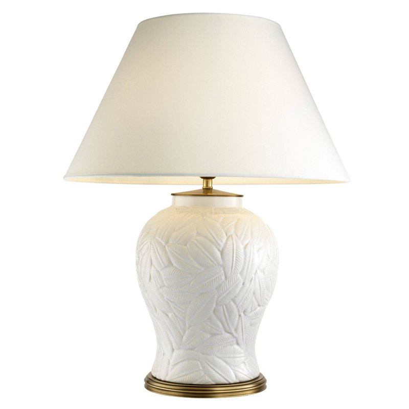 Настольная лампа Eichholtz Table Lamp Cyprus White Белый Латунь Античная полированная в Сочи | Loft Concept 