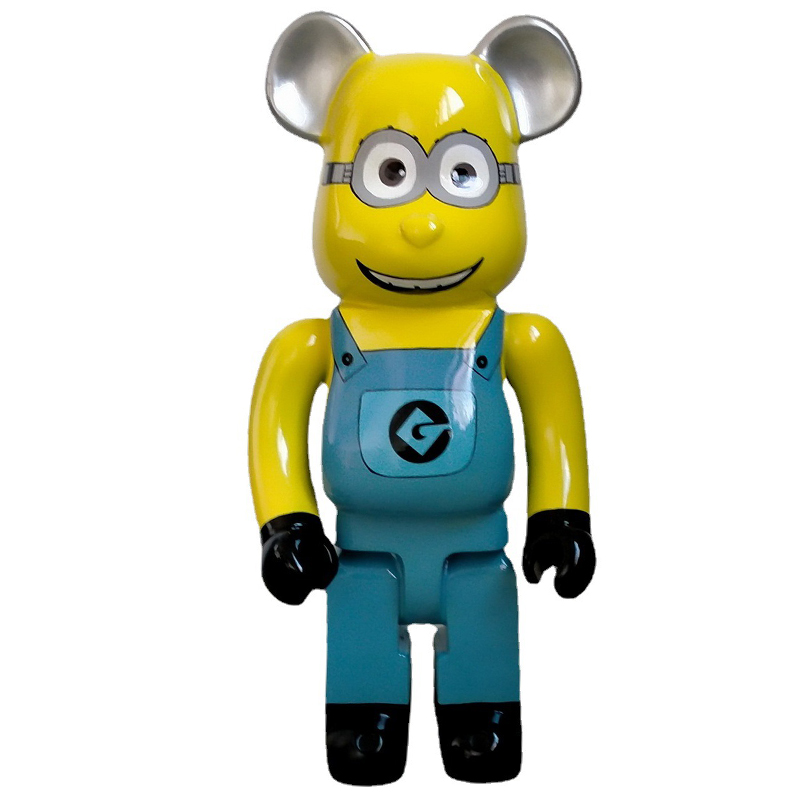 Статуэтка Bearbrick Minion Dave Синий Желтый Черный в Сочи | Loft Concept 