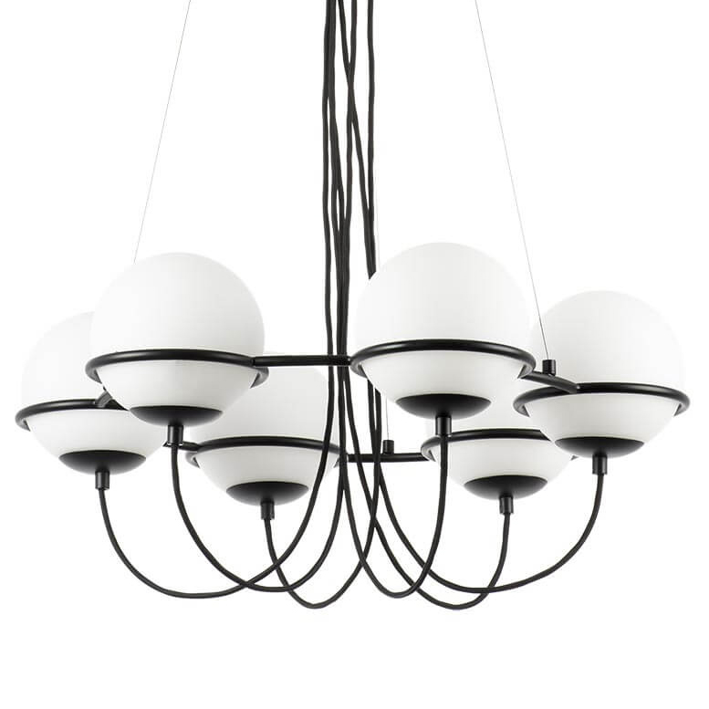 Люстра Melissa Chandelier Black 6 Белый Черный в Сочи | Loft Concept 