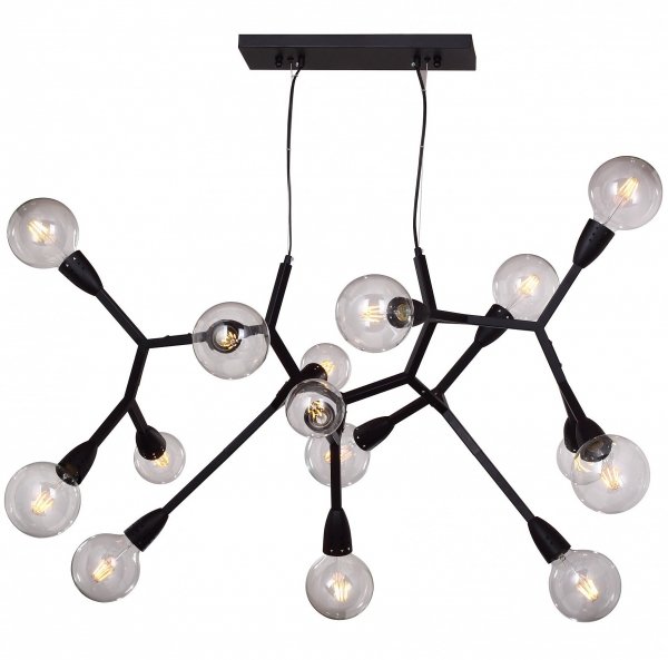 Люстра Polygon Chandelier 15 Black Черный в Сочи | Loft Concept 