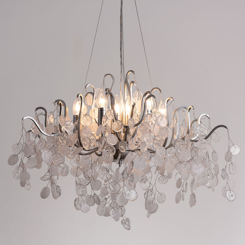 Люстра FAIRYTREE Chandelier Silver 80 Серебряный Прозрачное Стекло в Сочи | Loft Concept 