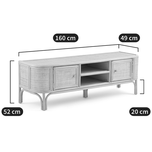 ТВ-тумба из плетеного ротанга Simone Rattan TV Stand в Сочи