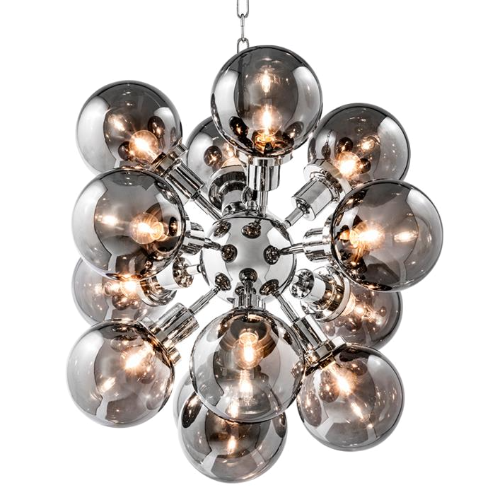 Люстра Chandelier Ludlow Nickel Никель Дымчатый (Smoke) в Сочи | Loft Concept 