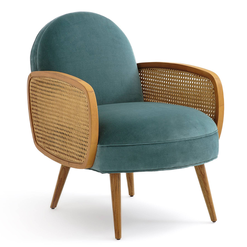 Кресло Morten Wicker Turquoise Armchair Бирюзовый в Сочи | Loft Concept 