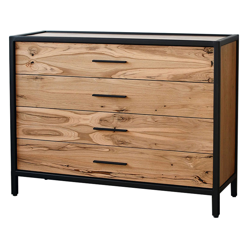Комод в стиле лофт Irvine Industrial Metal Rust Chest of Drawers Древесина Черный Комод в стиле лофт Irvine Industrial Metal Rust Chest of Drawers Древесина Черный в Сочи | Loft Concept