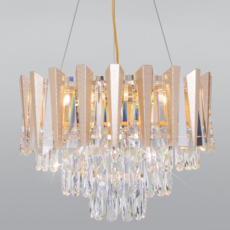 Люстра Crystal Edge Chandelier Прозрачный (Transparent) Золотой в Сочи | Loft Concept 