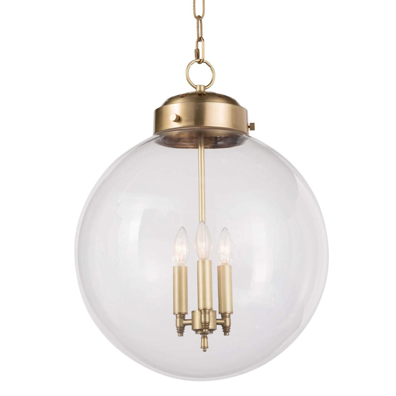 Подвесной светильник Conor Globe Hanging lamp Gold Золотой Прозрачный (Transparent) в Сочи | Loft Concept 