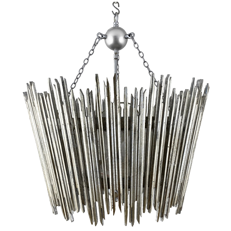 Люстра Ragna Silver Wooden Rods Chandelier Серебряный в Сочи | Loft Concept 