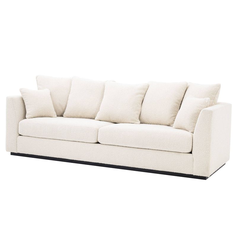 Диван Eichholtz Sofa Taylor boucle cream Кремовый Черный в Сочи | Loft Concept 