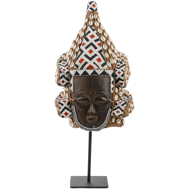 Маска African Mask with Sophisticated headgear Коричневый Мульти Черный в Сочи | Loft Concept 