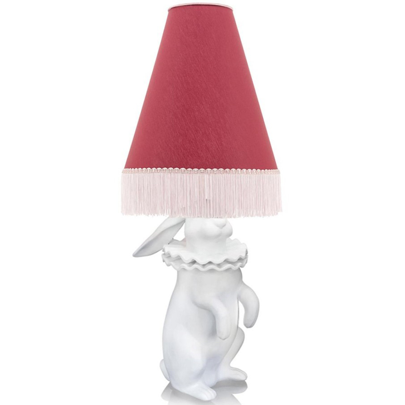 Настольная лампа Lamptable Rabbit Antique Pink Бургундский красный Розовый Белый в Сочи | Loft Concept 