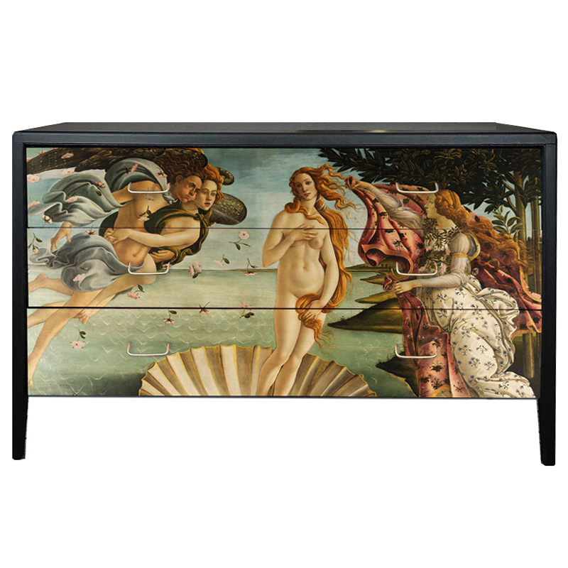 Комод Афродита Chest Of Drawers The Birth Of Venus Черный Бежево-серый в Сочи | Loft Concept 