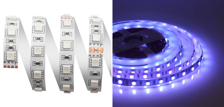 Светодиодная лента 14,4W/m 60LED/m 5050SMD разноцветная - фото №1
