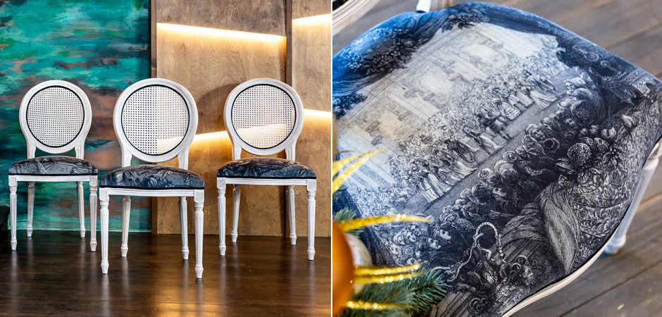 Стул с ротанговой спинкой Palace Gardens Stool - Loft-Concept в Сочи