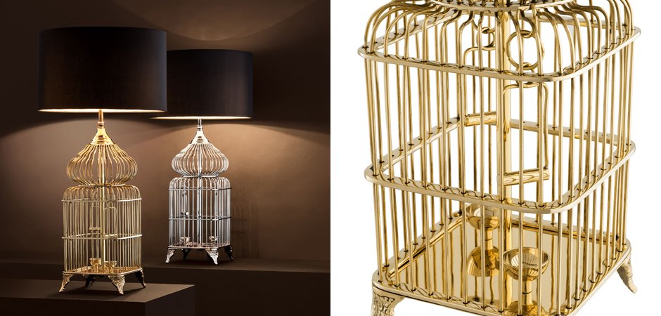 Настольная лампа Eichholtz Table Lamp La Cage Brass - Loft-Concept в Сочи
