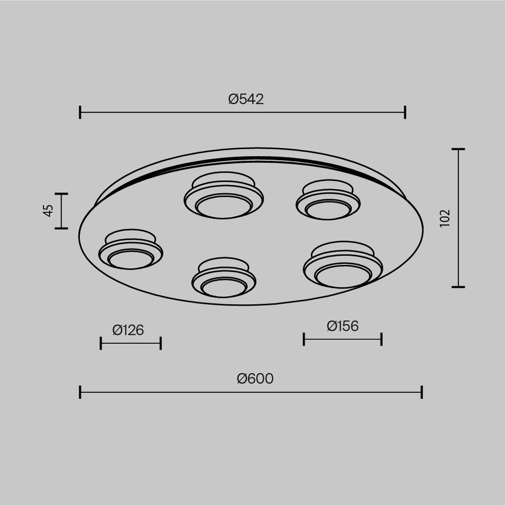 Потолочный светильник Pharao 3000К 56Вт в Сочи