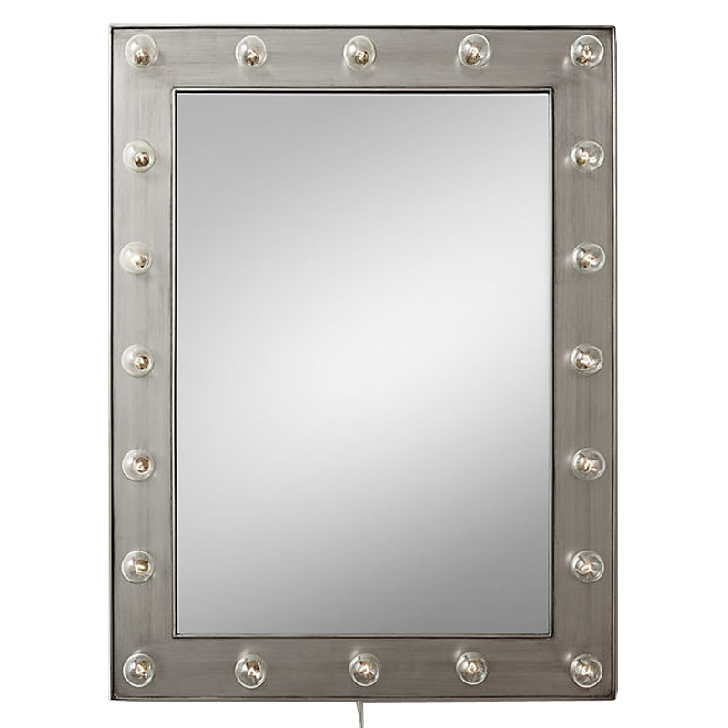 Зеркало с подсветкой Restoration Hardware ILLUMINATED Mirror Pewter Никель Сатин в Сочи | Loft Concept 