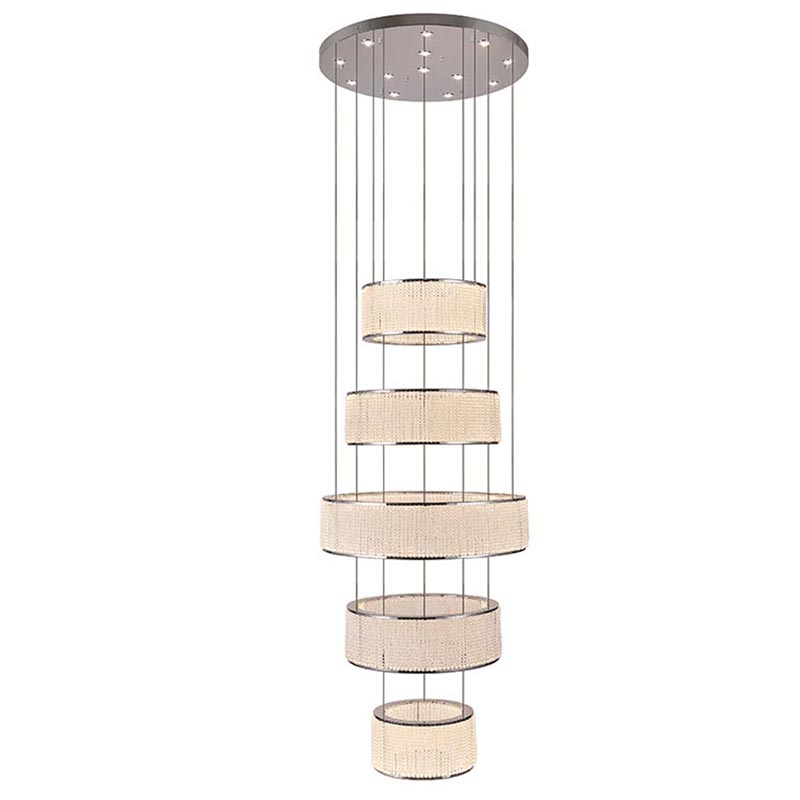 Люстра Crystal Shine Naomi 5 rings Chandelier Хром Прозрачный (Transparent) в Сочи | Loft Concept 