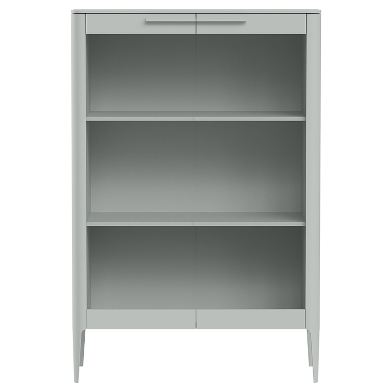 Витрина светло-серая с 2-мя стеклянными дверцами и 3-мя полками Type  Светло-серый в Сочи | Loft Concept 