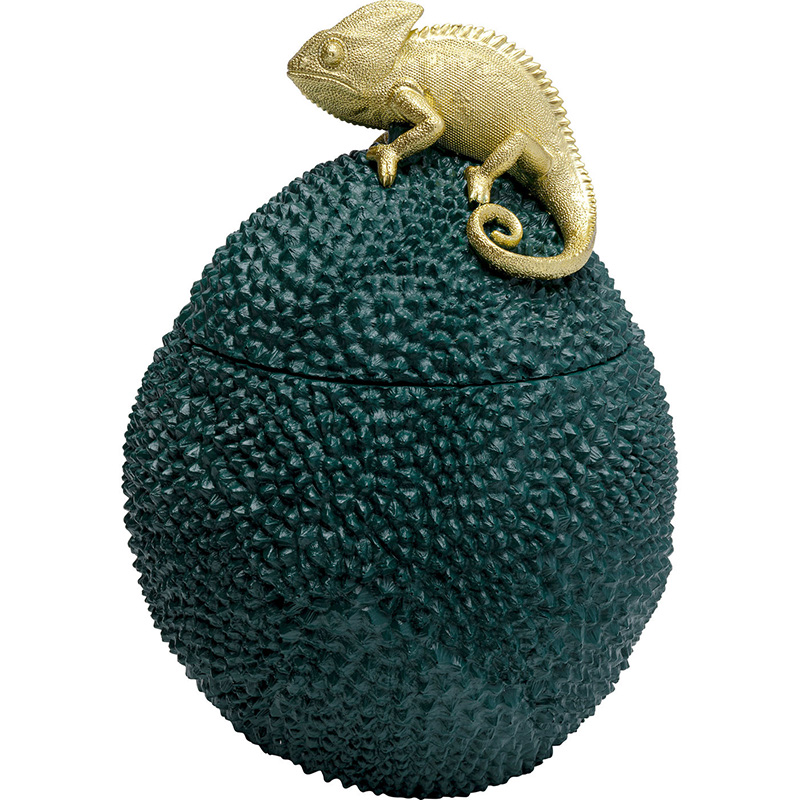 Шкатулка Lizard on tropical fruit Зеленый Золотой в Сочи | Loft Concept 