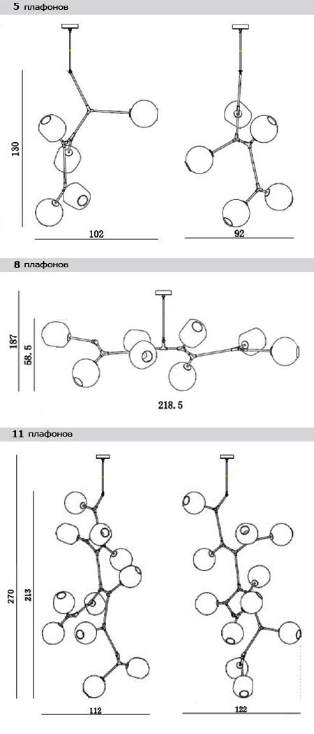 Люстра Branching Bubble Chandelier в Сочи