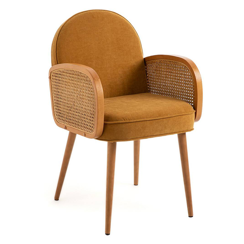 Стул Morten Wicker Mustard Chair Горчичный в Сочи | Loft Concept 